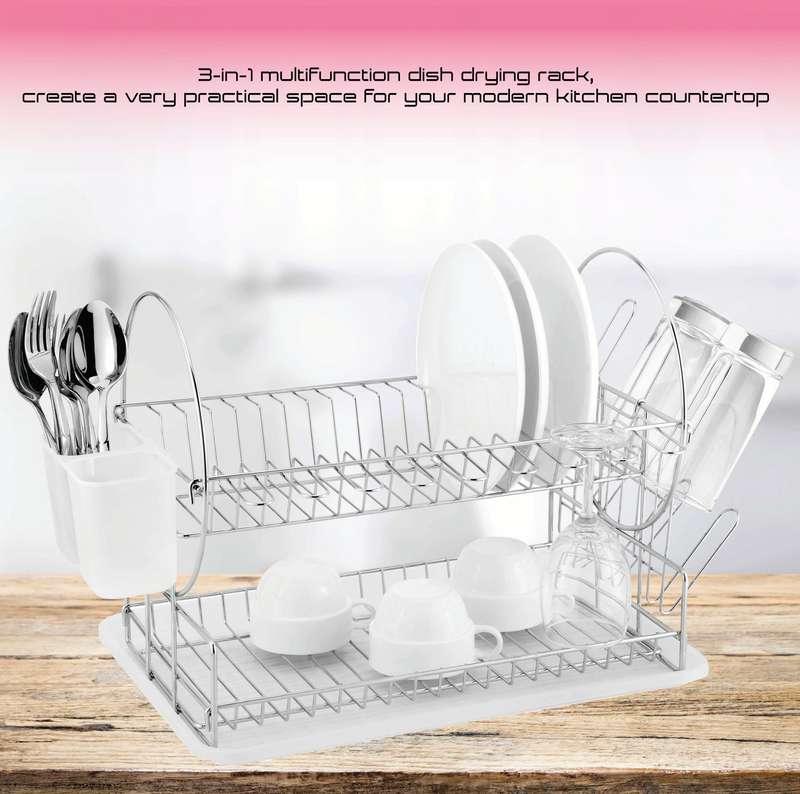 Dish Drainer 2 Tier Catania 202 Chrome Plated