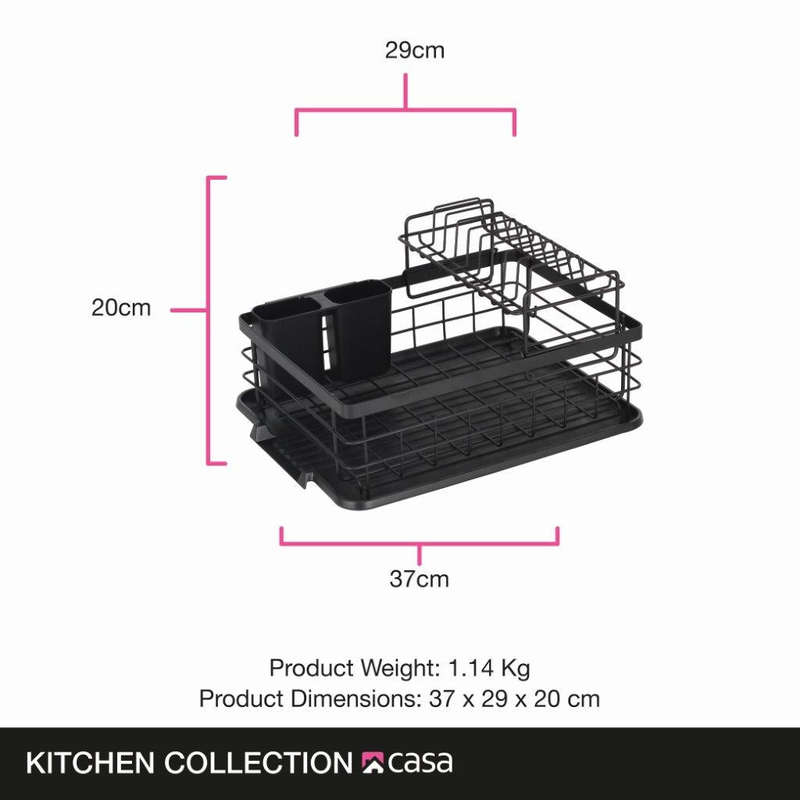 Dish Drainer 2 Tier Catania 401 Matt Black