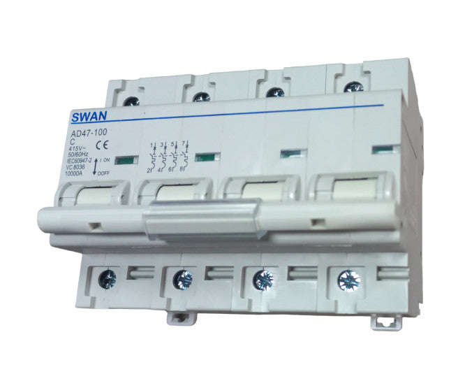 Circuit Breaker Din 80 A 4 P 10 Ka C Curve Cb Ad47 10480
