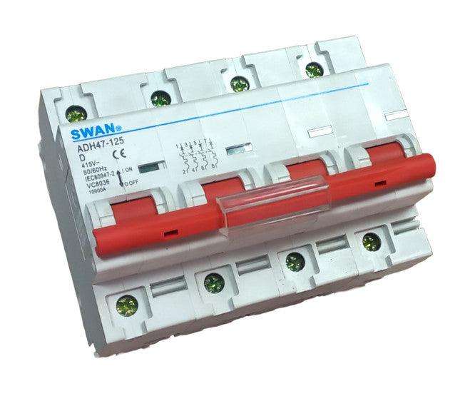 Circuit Breaker Din 80 A 4 P 10 Ka D Curve Cb Ad47 10480 D