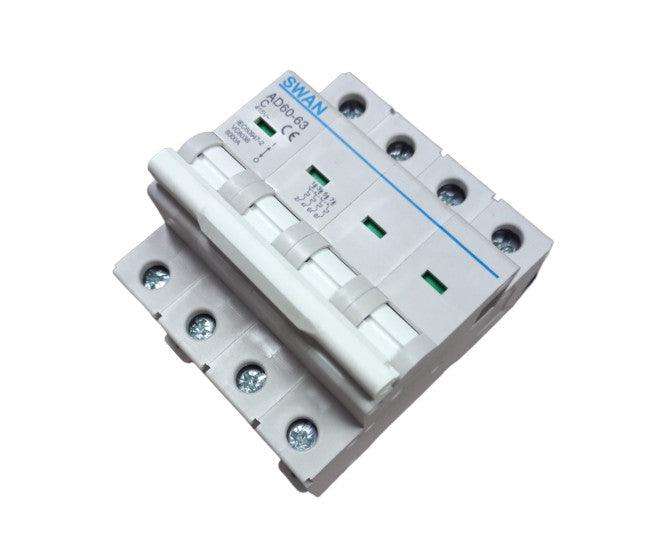 Circuit Breaker Din 25 A 4 P 6 Ka C Curve Cb Ad60 6425