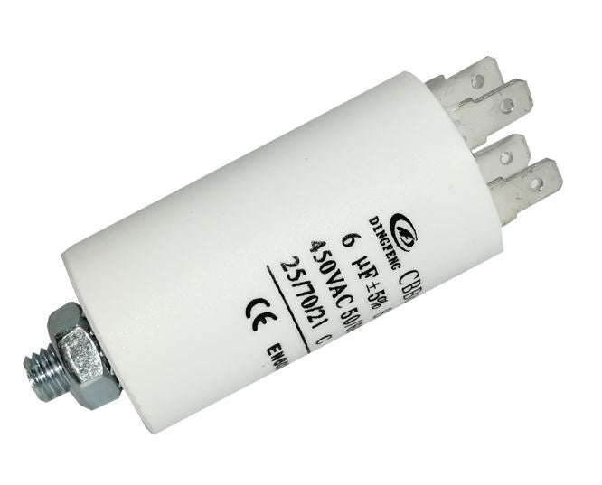 Motor Running Capacitor 6u F 450 V Stu/Ter 30x57 Mm Cbb60 E 6 Uf 450 Vac