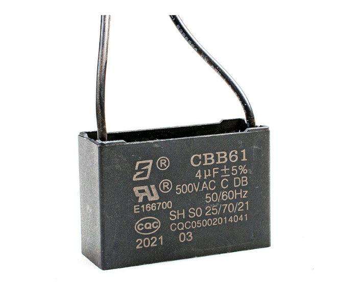 Capacitor C/Fan 4u F 450 Vac Pcb 47x17x28 Mm Cbb61 A 4 Uf 450 Vac