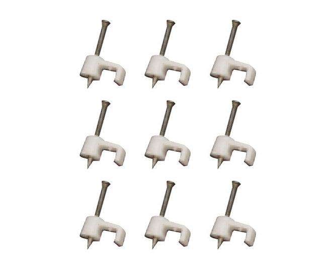 Flat Nail In Saddle 10mm White Debulk Cc F10 White