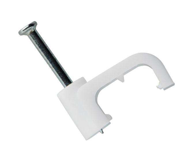 Flat Nail In Saddle 9mm White Debulk Cc F9 White