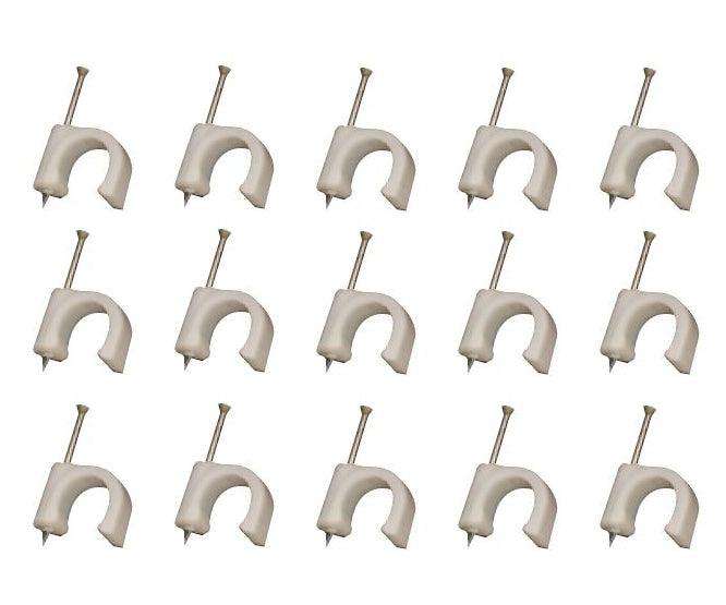 Circle Nail In Saddle 6mm White 100/Bag Cc R6 White