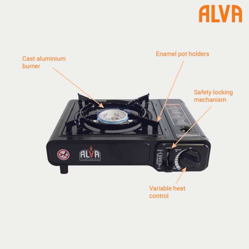 Single Burner Butane Canister Stove + Carry Case