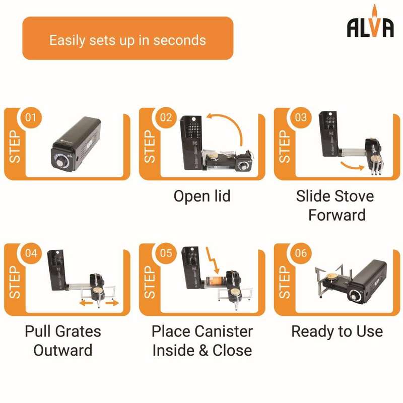 Alva Mini Fold-Up Butane Canister Stove