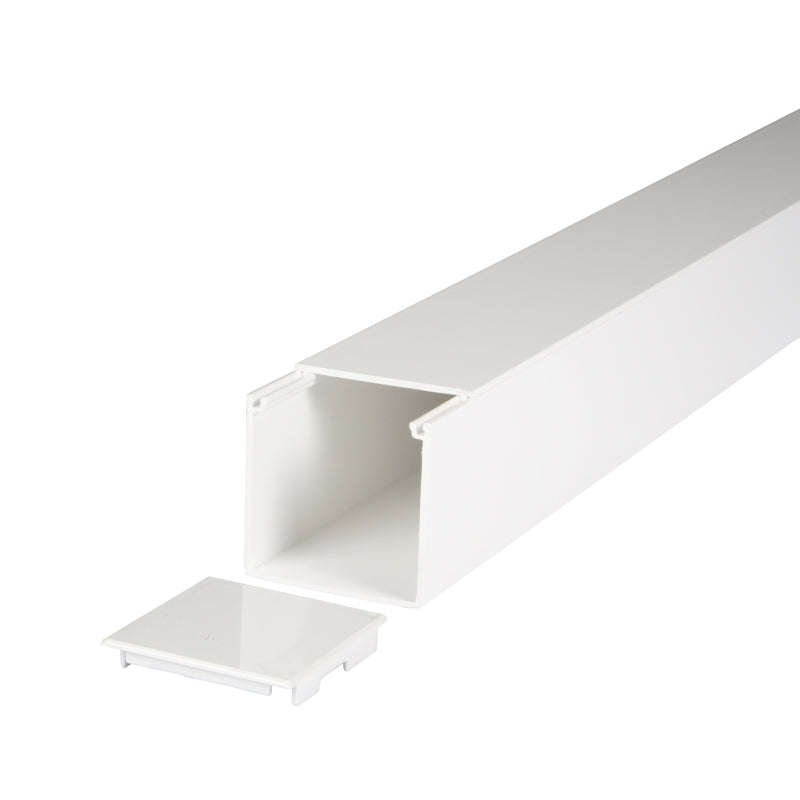 75x75mm White Pvc Trunking, 3m Length