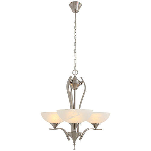 ***Sofia 3 Lt Chandelier 660mm Satin Chrome