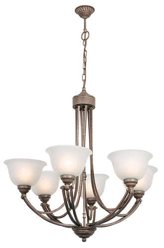 ***Aria 6 Lt Chandelier 745mm Brown Rust