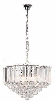 Otis Acrylic Chandelier 415mm Chrome
