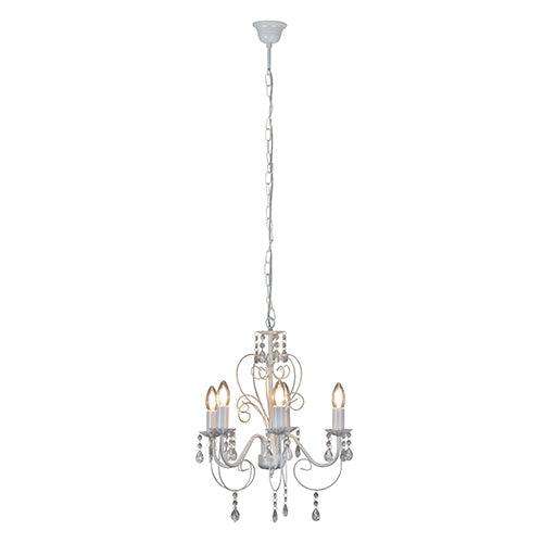 Cleo 5 Lt Chandelier 420mm White