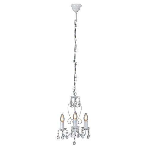 Cleo 3 Lt Chandelier 255mm White