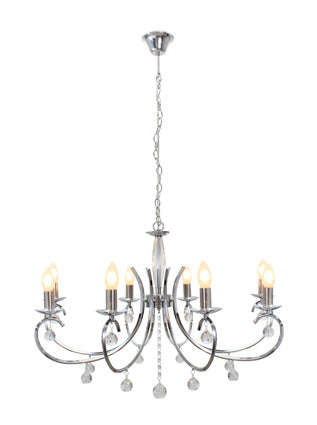 ***8 Lt Chandelier 820mm Chrome