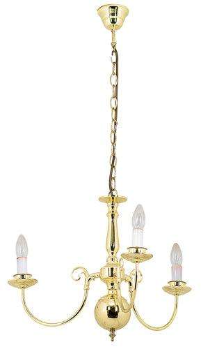 ***Flemmish 3 Lt Chandelier 450mm P/Brass