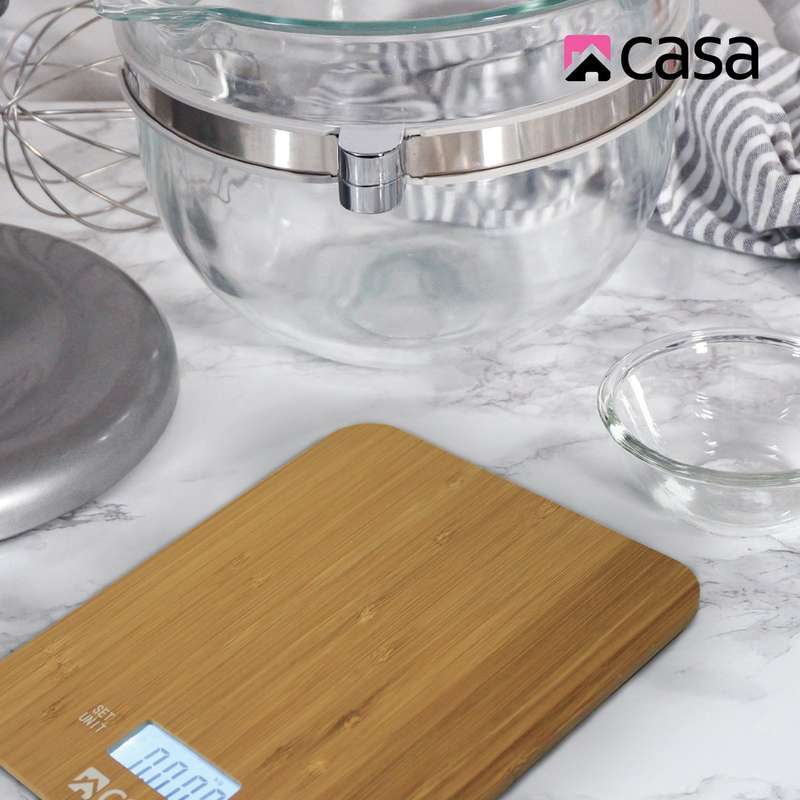 Kitchen Scale Bamboo Clock & Timer