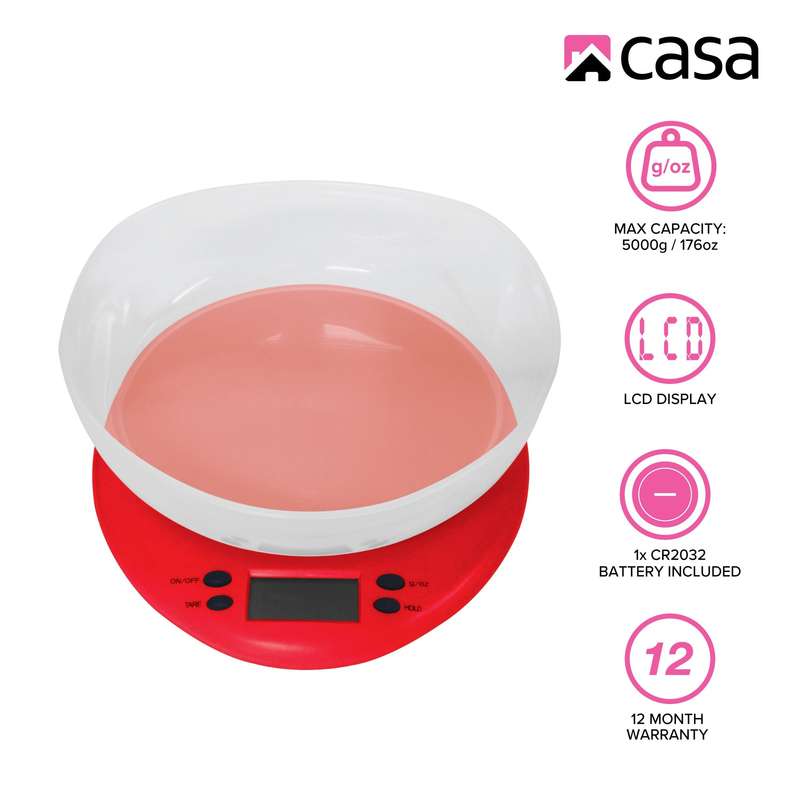 Kitchen Scale With Clear Bowl