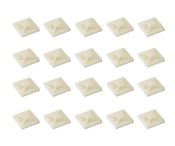 Adhesive Cable Tie Mount 19x19 Mm White 500 P/B Cm 19