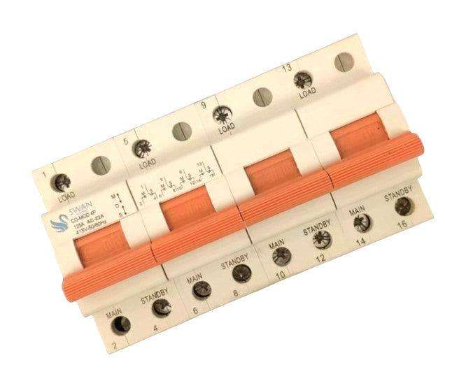 Change Over Switch 100 A 4 P Din Co Mod 125 4100