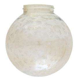 200mm Amber Iced Glass Bowl