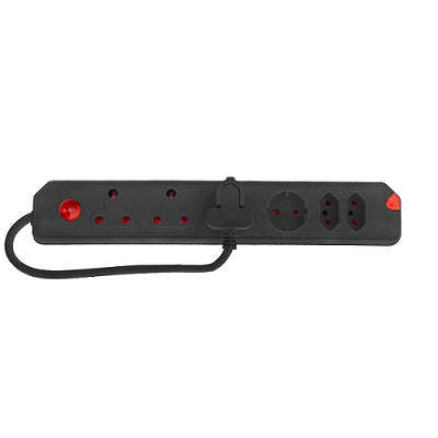Multiplug 6 Way 3 X16 A 2 X5 A 1 Xsch Black