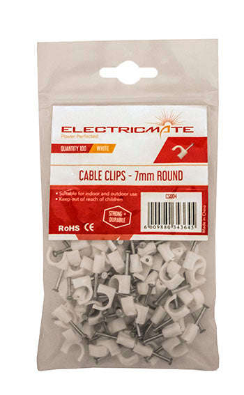 Cable Saddle Round 7 Mm P/100 E/Mate