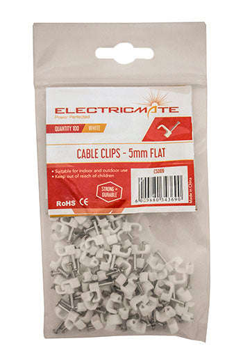 Cable Saddle Flat 5.0 Mm P/100 E/Mate