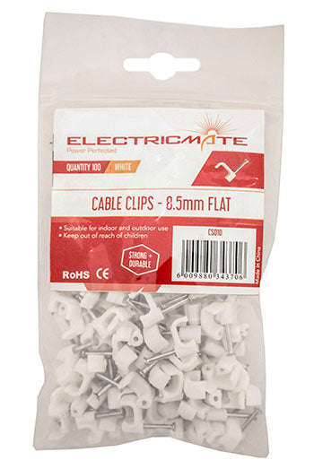 Cable Saddle Flat 8.5 Mm P/100 E/Mate