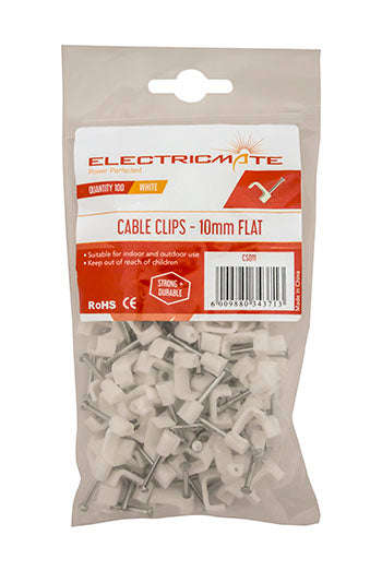 Cable Saddle Flat 10.5 Mm P/100 E/Mate