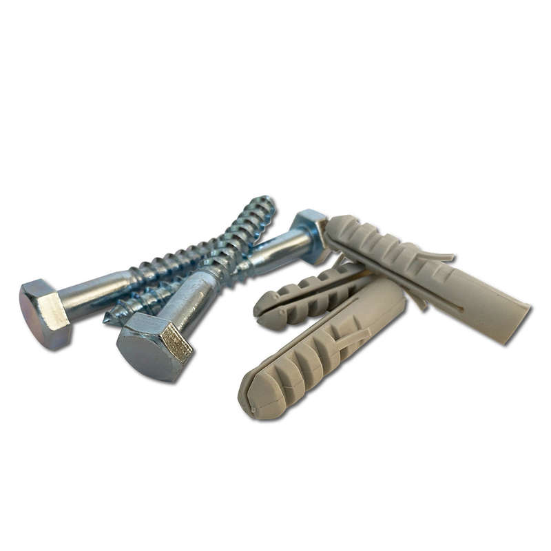 Ifasten Coach Screw M12 X90 Mm & Wall Plug Grey 5 Pp