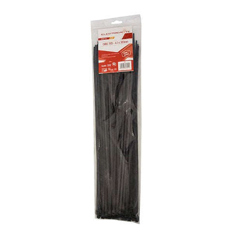 Cable Ties E/Mate Black 385 X4.7 Mm P/100