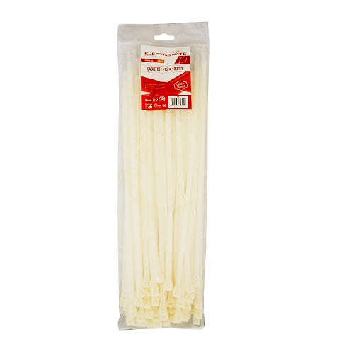 Cable Ties E/Mate White 400 X7.2 Mm P/100
