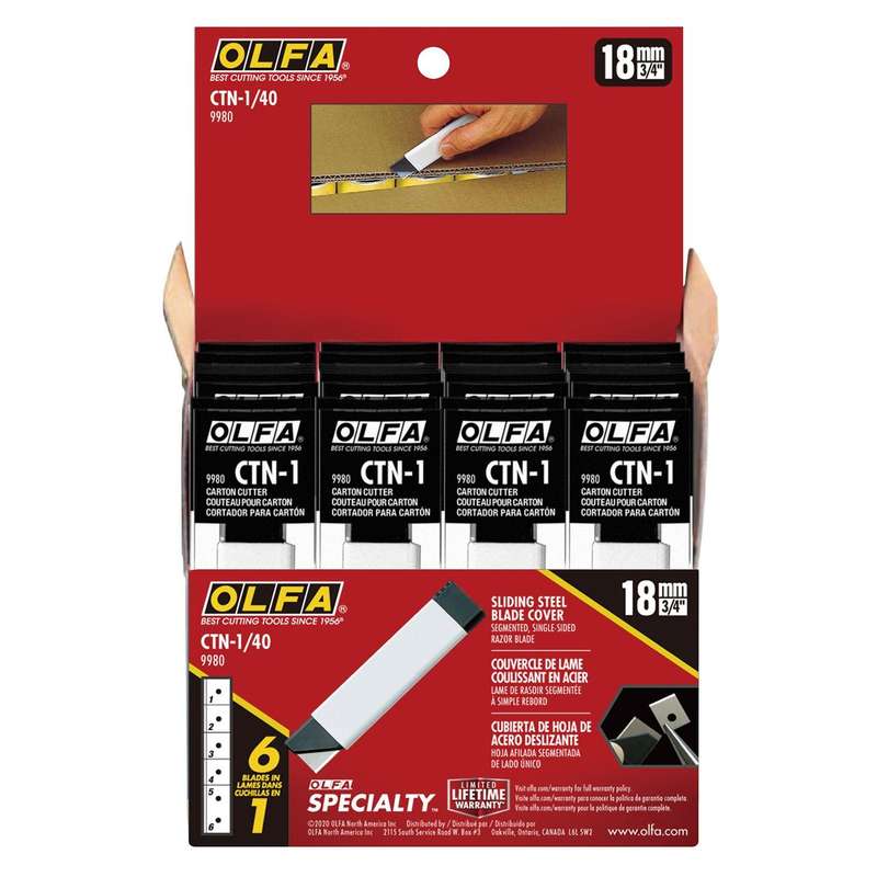 Carton Cutter With Snap Off Blade 40 Pc Display Box
