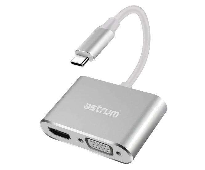 Usb Type C Plug To Socket Vga + Socket 4 K Hdmi Adapter Da660