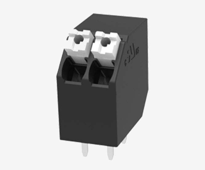 Pcb Spring Terminal Block R/A P=3.5 2 W Black Dg212 S Thr 3.5 02 P 13 00 A(h)