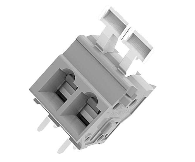 Spring Terminal Block 2 W P=5.00 Grey Dg242 R 5.0 02 P 11 00 Ah
