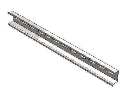 Din Rail Steel 35x15mm L=2m Galvanised Silver Ts35 D Dr 2 Mtr 15 Mm