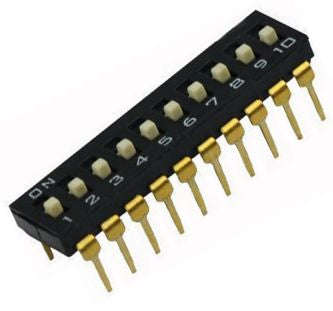 Dip Switch 10 W L/P 2.54 Eah110 Ez *D*