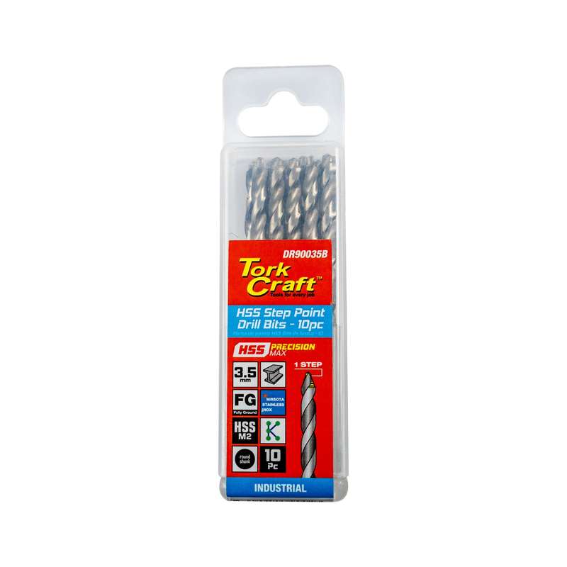 Precision Max Step Point 3.5 Mm Hss Drill 10 Pack