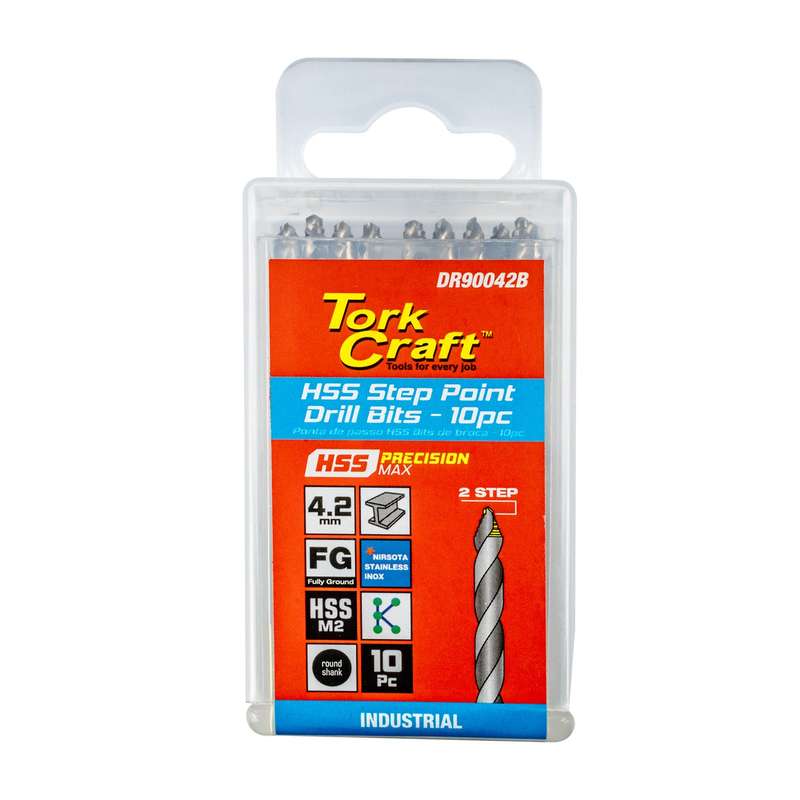 Precision Max Step Point 4.2 Mm Hss Drill 10 Pack