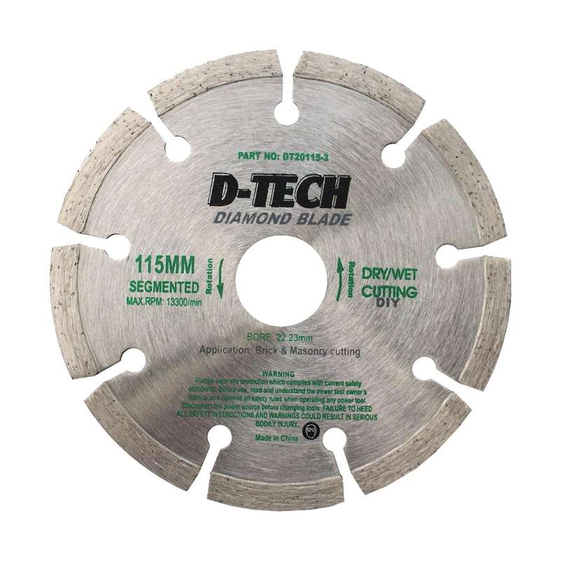 Diamond Blade Segmented 115 X22,23 Clay Brick/Masonry