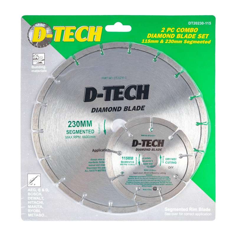 Diamond Blade 230 Mmx22.22 Mm+115 Mmx22.2 Mm Segemented