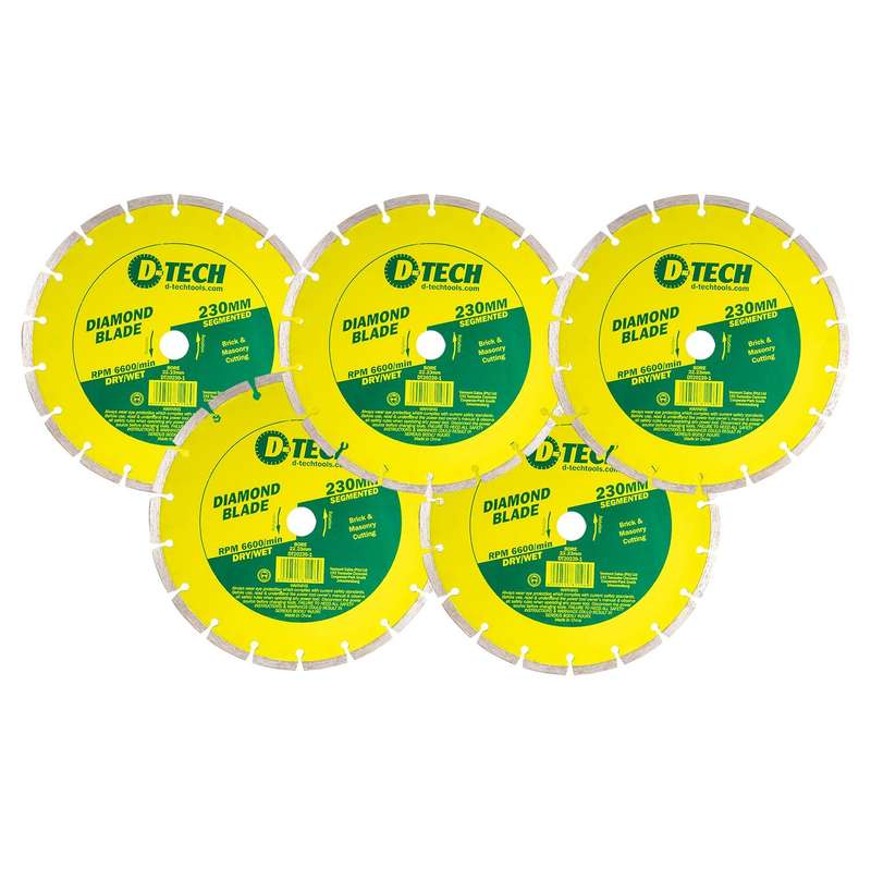 Diamond Blade Segmented Std. 230 X 22.23 Mm Bulk 5 Pc