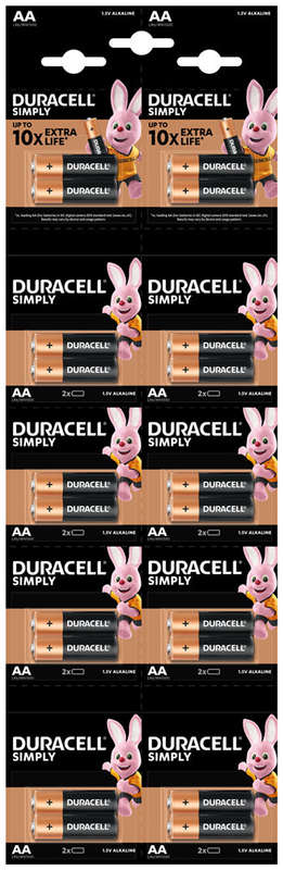 Batteries Duracell Strips 10 X2 Aa P/10