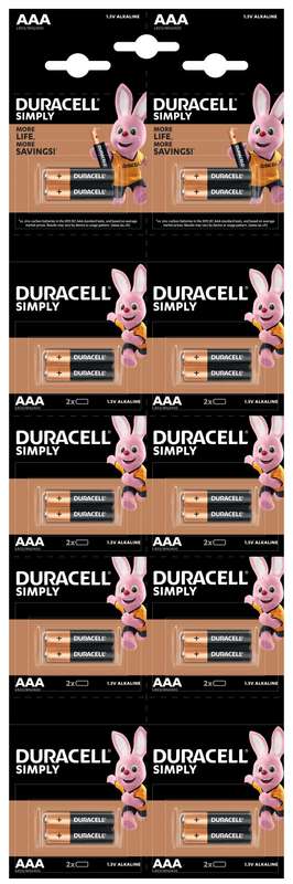 Batteries Duracell Strips 10 X2 Aaa P/12
