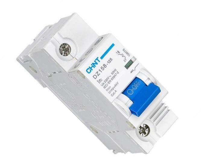 Mini D/R Circuit Breaker 1 P 125 A 6 Ka C Curve Dz158 125 1 P 125 A 6