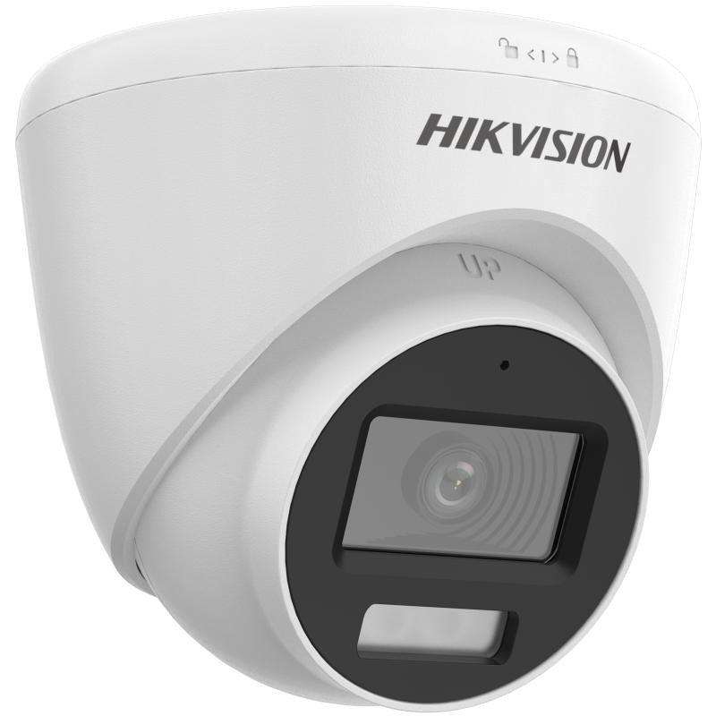 Hikvision - Turbo HD 5MP turret 2.8mm lens 40m hybrid IR/ 20M white light microphone 12VDC
