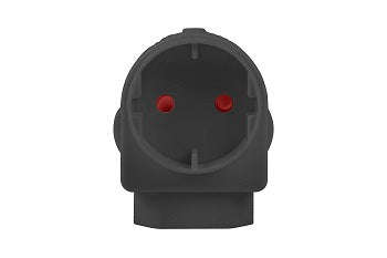 Adaptor Euro/Schuko Black E/Mate