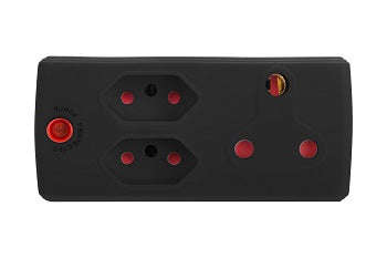 Adaptor 1 X16 A+2 X5 A Black E/Mate